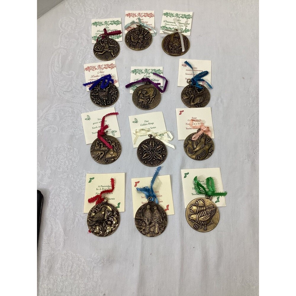 Matthews International 1987-1998 Bronze 12 Days Of Christmas (12) pieces